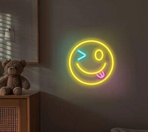 ניאון וייב סמיילי מחייך צהוב
