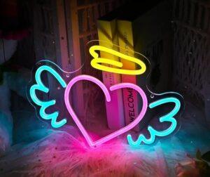 ניאון וייב לב מלאך