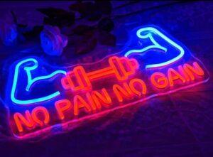 ניאון וייב מוטיבציה "no pain no gain"