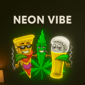 ניאון וייב קנאביס עם החברים