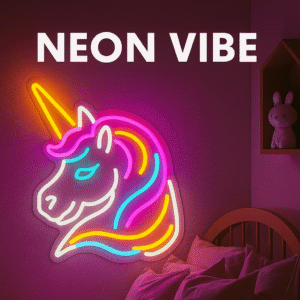 ניאון וייב סוס פוני צבעוני