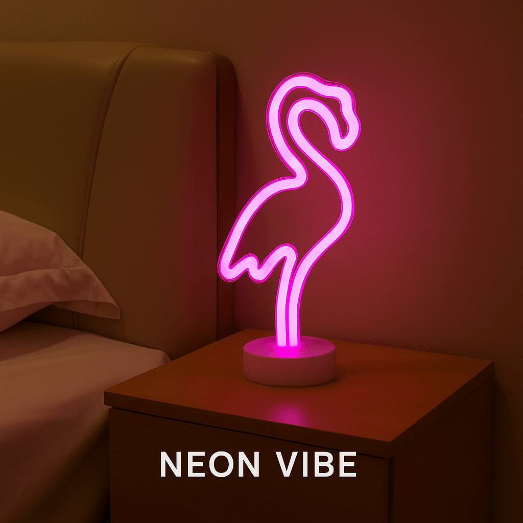 ניאון וייב פלמינגו ורוד