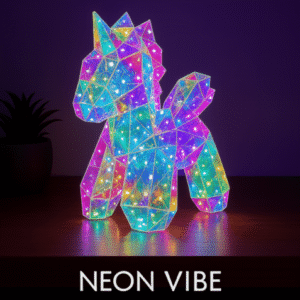 ניאון וייב חד קרן זוהר