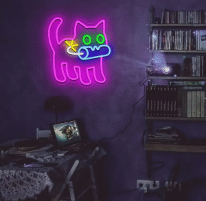 ניאון וייב חתול עם פצצה