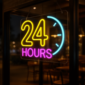 ניאון וייב לעסקים 24 hours