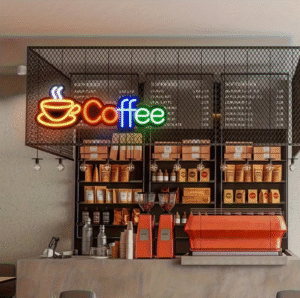 ניאון וייב לעסקים coffee צבעוני