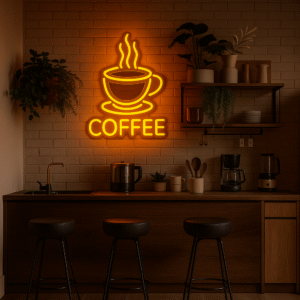 ניאון וייב לעסקים coffee כתום