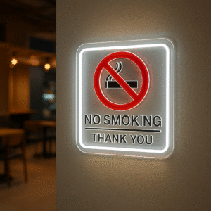 ניאון וייב לעסקים- NO SMOKING THANK YOU