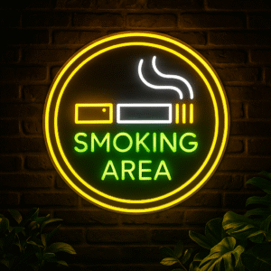 ניאון וייב לעסקים smoking area