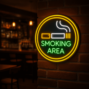 ניאון וייב לעסקים smoking area