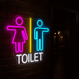 ניאון וייב לעסקים כניסה לשירותים (סגנון 5)