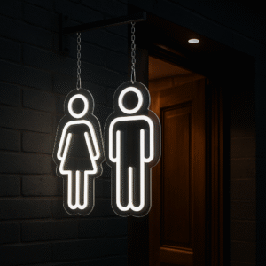 ניאון וייב לעסקים כניסה לשירותים (סגנון 7)