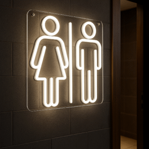 ניאון וייב לעסקים כניסה לשירותים (סגנון 8)