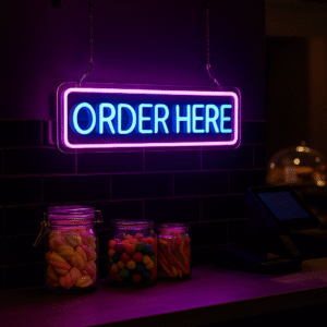 ניאון וייב לעסקים order here ורוד ותכלת