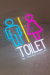 ניאון וייב לעסקים כניסה לשירותים (סגנון 3)