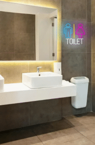 ניאון וייב לעסקים כניסה לשירותים (סגנון 3)