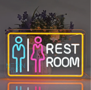 ניאון וייב לעסקים כניסה לשירותים (סגנון 4)