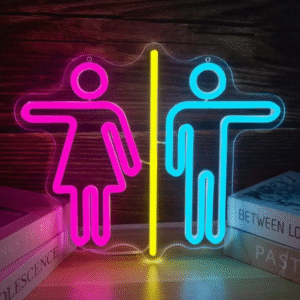 ניאון וייב לעסקים כניסה לשירותים (סגנון 5)