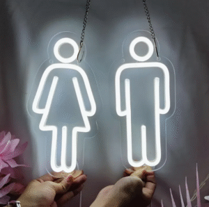 ניאון וייב לעסקים כניסה לשירותים (סגנון 7)