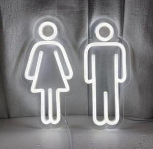 ניאון וייב לעסקים כניסה לשירותים (סגנון 7)