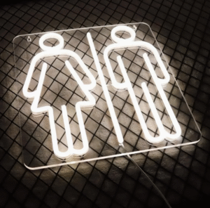 ניאון וייב לעסקים כניסה לשירותים (סגנון 8)