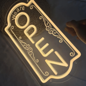 ניאון וייב לעסקים we are open לאורך