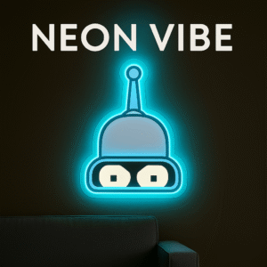 ניאון וייב רובוט כחול