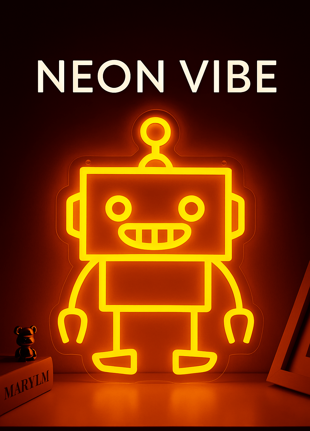 ניאון וייב רובוט כתום