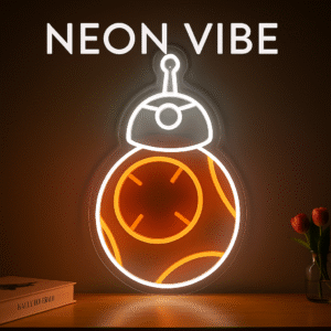 ניאון וייב רובוט כתום לבן