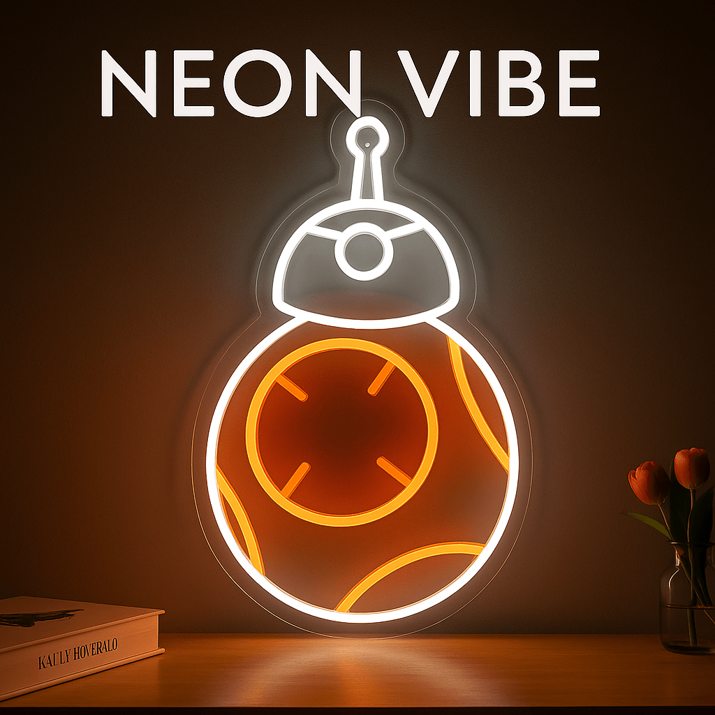 ניאון וייב רובוט כתום לבן