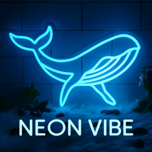 ניאון וייב לוויתן כחול