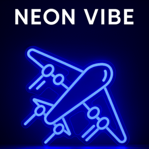 ניאון וייב מטוס כחול